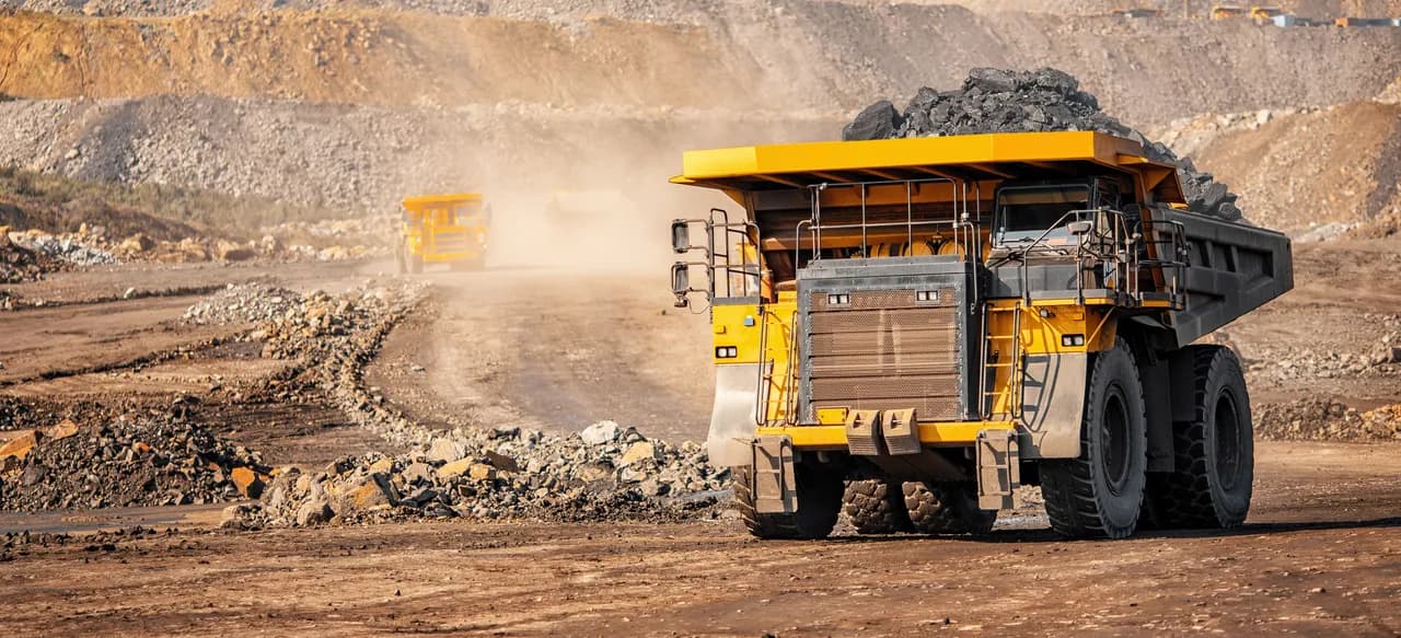 Haul truck (CAEX) operating at a mine site.