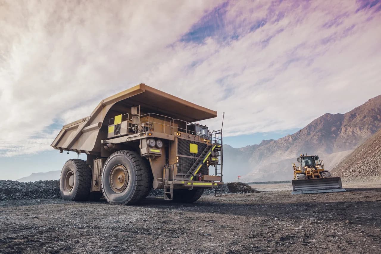 Haul truck operating at a mine site